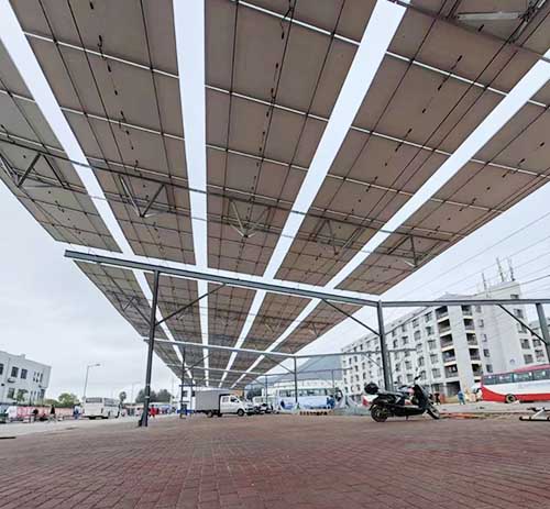 霞浦县渔洋里核电施工生活营地柔性光伏车棚